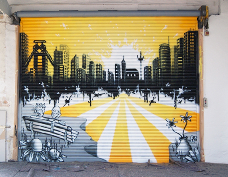 Garagengestaltung - Farbwandel // Fassadengestaltung