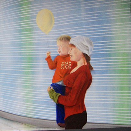 Farbwandel Fassadenkunst U-Bahnhof Bismarckplatz