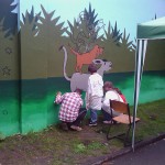 Farbwandel Fassadenkunst Schulprojekt