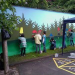 Farbwandel Fassadenkunst Schulprojekt