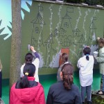 Farbwandel Fassadenkunst Schulprojekt