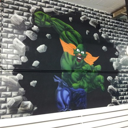 Farbwandel Fassadenkunst Crossfit Kader