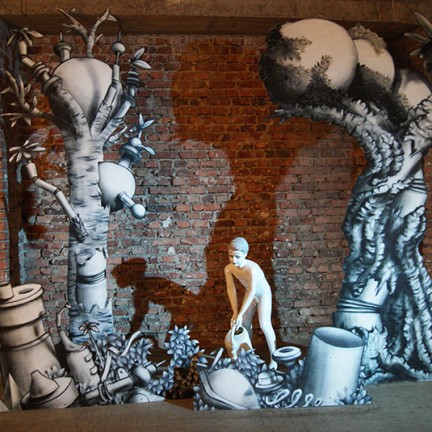 Farbwandel Fassadenkunst - freie Arbeiten