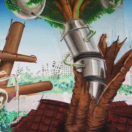 Farbwandel Fassadenkunst - freie Arbeiten