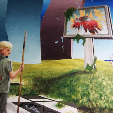 Farbwandel Fassadenkunst - freie Arbeiten