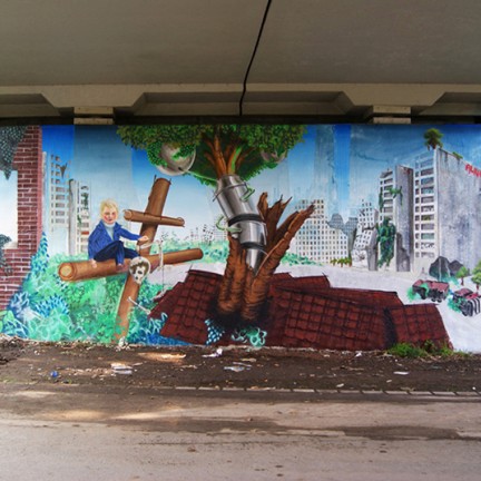 Farbwandel Fassadenkunst - freie Arbeiten