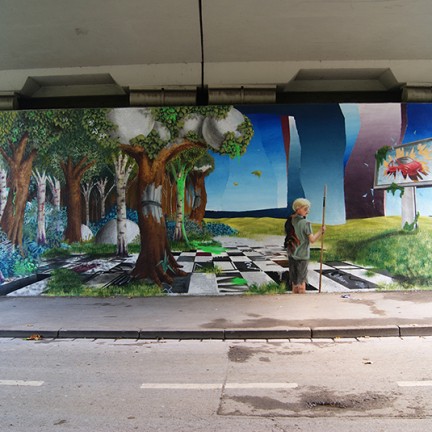 Farbwandel Fassadenkunst - freie Arbeiten