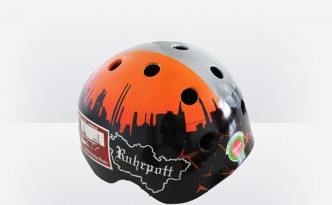 Airbrush auf Fahrradhelm