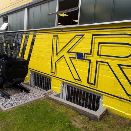 Farbwandel Fassadenkunst Bergbau im Ruhrgebiet