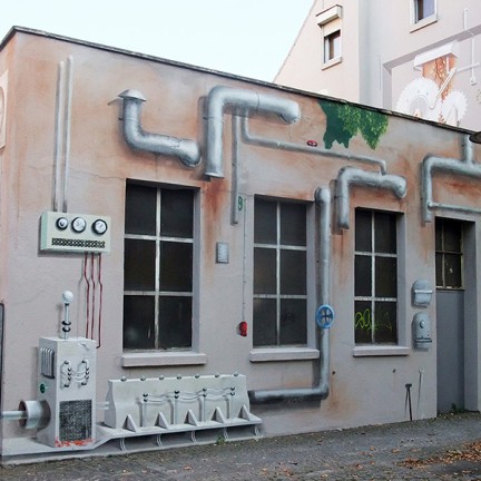 Farbwandel Fassadenkunst Illusionsmalerei