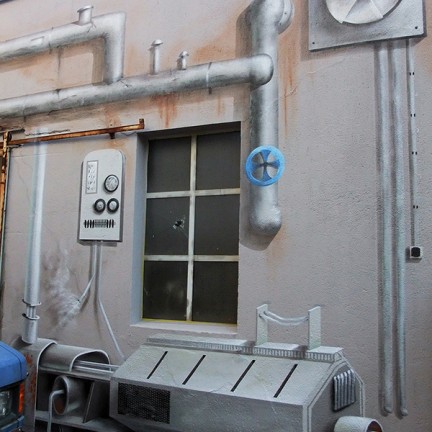 Farbwandel Fassadenkunst Illusionsmalerei