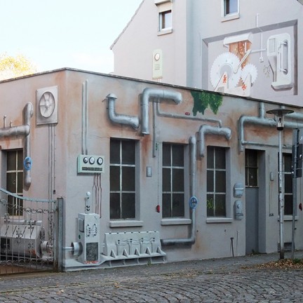 Farbwandel Fassadenkunst Illusionsmalerei