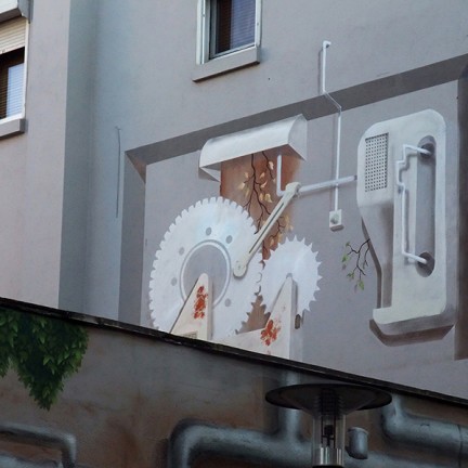 Farbwandel Fassadenkunst Illusionsmalerei