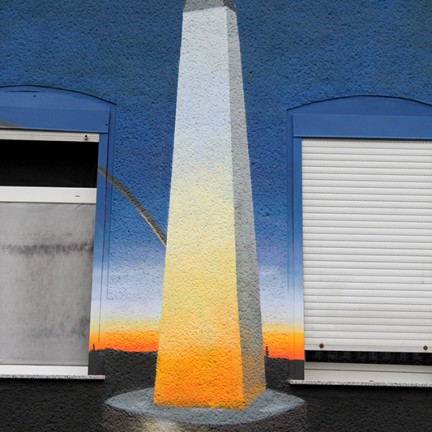 Farbwandel Fassadenkunst Wandgestaltung