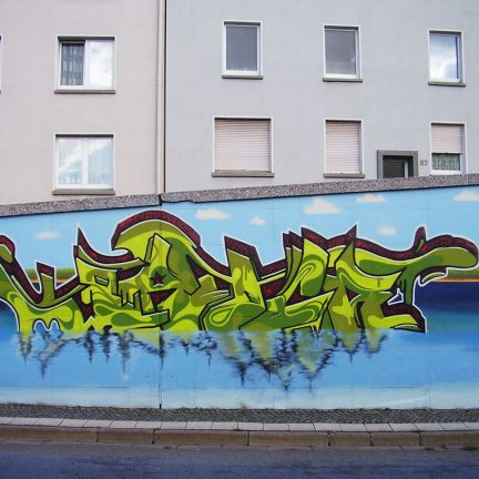 Farbwandel Fassadenkunst Graffity