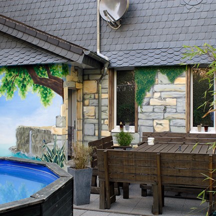 Farbwandel Fassadenkunst Illusionsmalerei