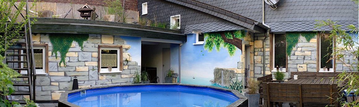 Farbwandel Fassadenkunst Illusionsmalerei