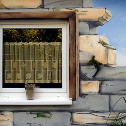 Farbwandel Fassadenkunst Illusionsmalerei