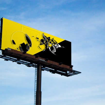 Farbwandel Fassadenkunst Graffity Billboard