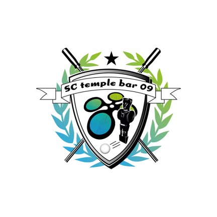 Farbwandel Grafikdesign Logo SC Temple Bar 09 Table Soccer Team