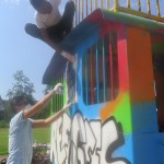 Farbwandel Fassadenkunst Welcomelab Graffitiworkshop