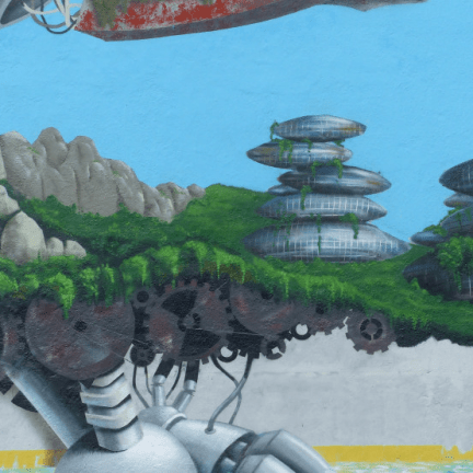 Farbwandel Fassadenkunst Laboratory of Life TransUrban Zollverein von Tim Schild & Jan Schoch