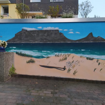 Garage Bemalung Graffiti Graffity Kapstadt Capetown Farbwandel Fassadenkunst