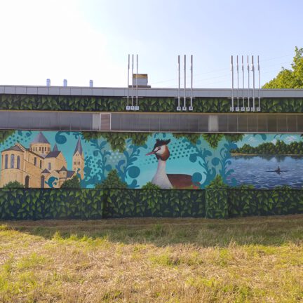 Neuenkirchen ThyssenGas Naturalismus Farbwandel Fassadenkunst Malerei
