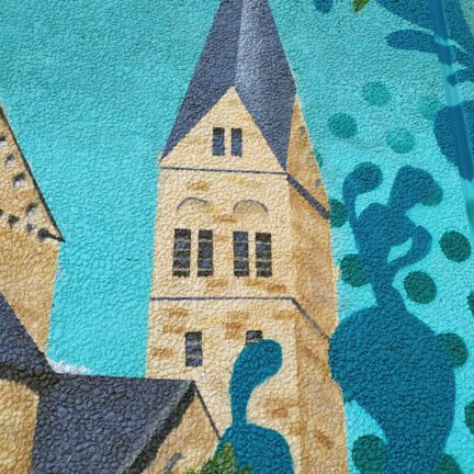 Neuenkirchen ThyssenGas Naturalismus Farbwandel Fassadenkunst Malerei